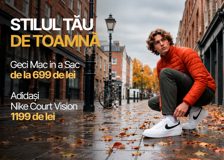 Colecția de toamnă la Sportlandia: jachete și geci, hanorace și încălțăminte