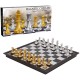 Joc de masa sah Sport Sah magnetic cu design auriu si argintiu 2612-A