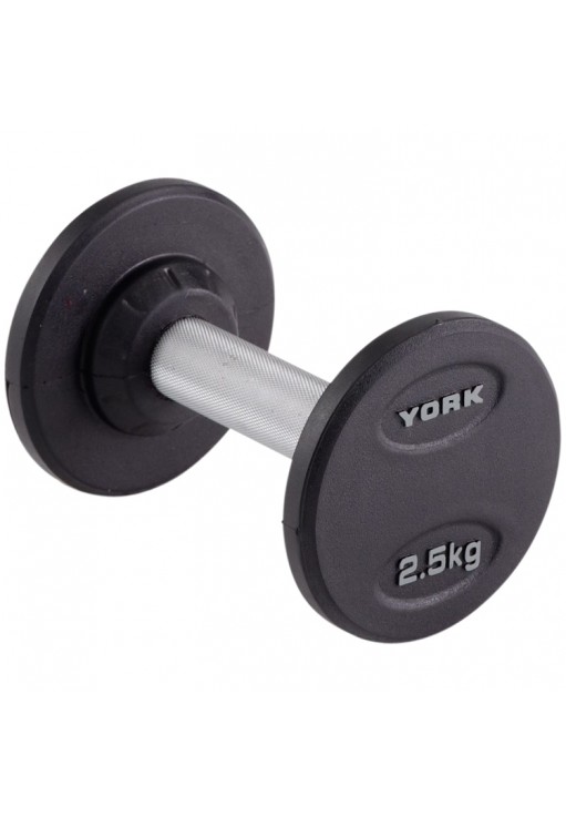 Gantera 2.5 kg YORK Pro-Style Rubber Dumbbell
