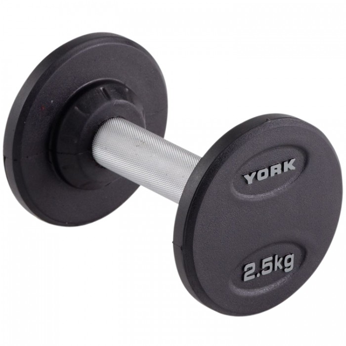 Gantera 2.5 kg YORK Pro-Style Rubber Dumbbell 26700