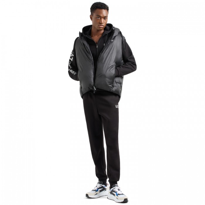 Hanorac EA7 EMPORIO ARMANI COTTON-BLEND HOODED LOGO 8NPM22-PJ07Z-1200 - 3