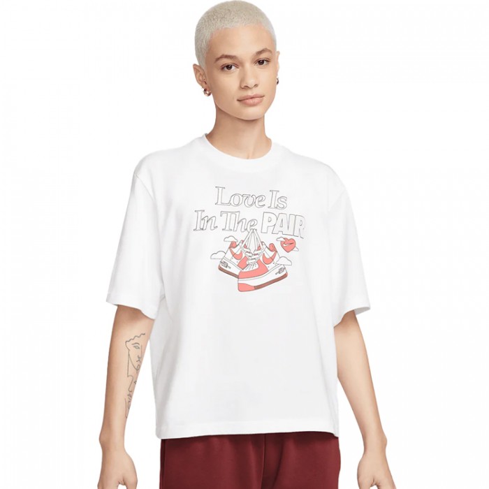 Tricou Nike W NSW TEE OC 1 BOXY VDAY FQ8870-100 - imagine №4