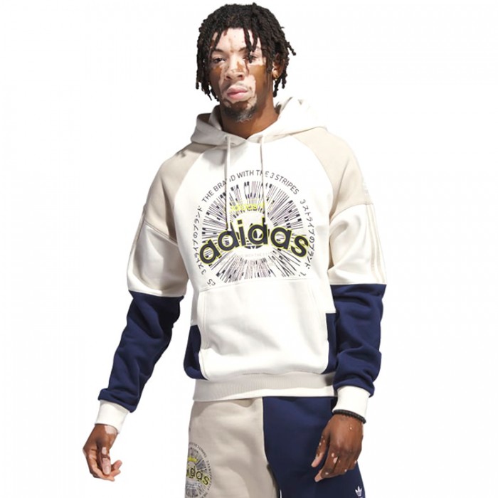 Толстовка Adidas BLOCKED HOODY IL4700 - изображение №2