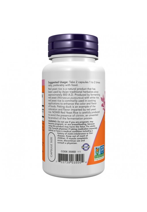 Vitamine Now Foods Red Yeast Rice 600 mg