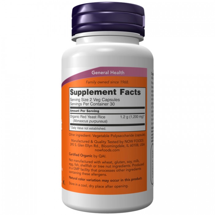 Vitamine Now Foods Red Yeast Rice 600 mg NF3500 - 3