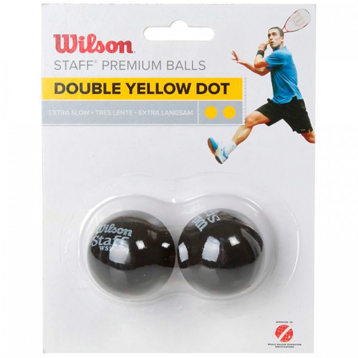 Мяч для сквоша Wilson Staff Premium Double Yellow Dot Balls WRT617600