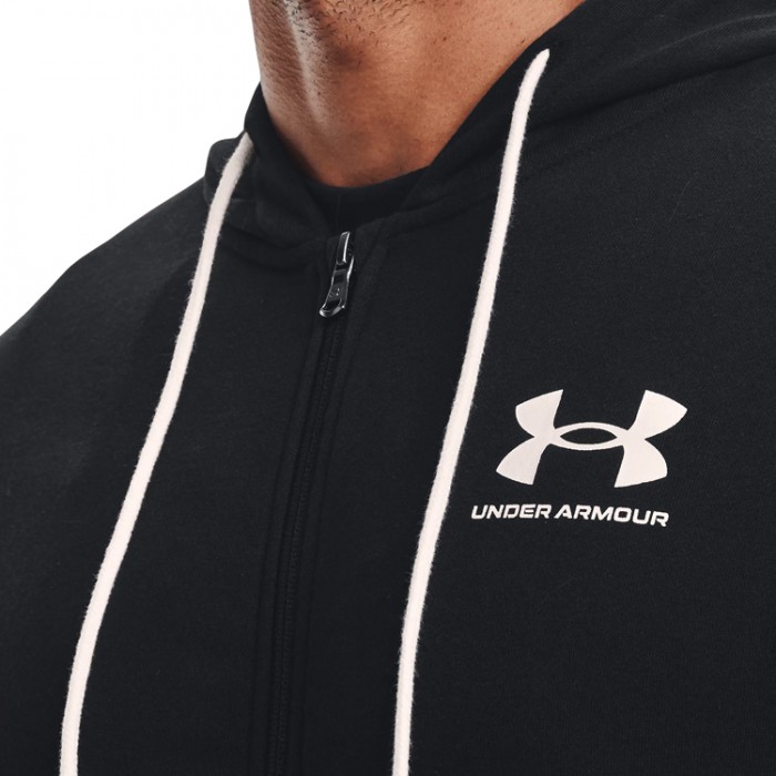 Толстовка Under Armour UA Rival Terry LC FZ 1370409-001 - изображение №3