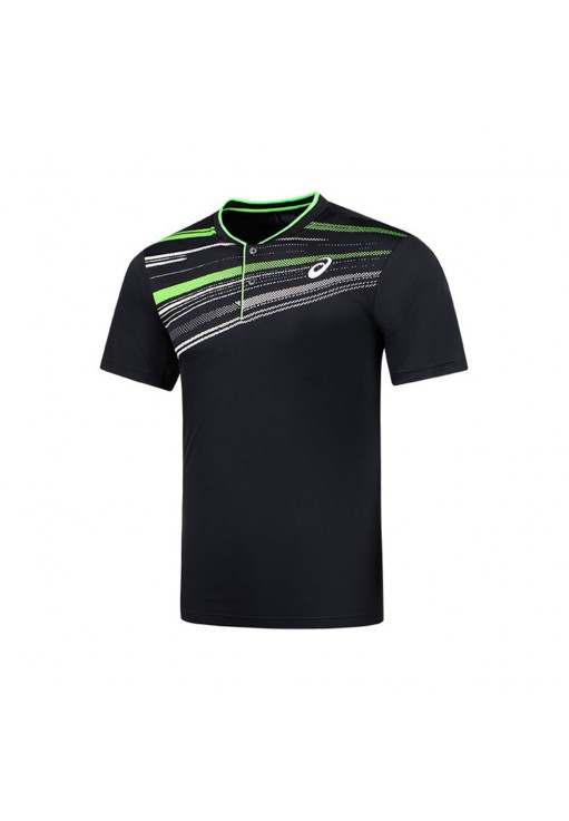 Поло Asics MEN COURT GRAPHIC POLO-SHIRT PERFORMANCE BLACK