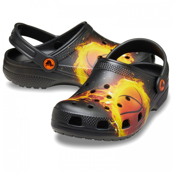 Slapi Crocs Classic Flaming Bball Clog K 211590-001 - 5