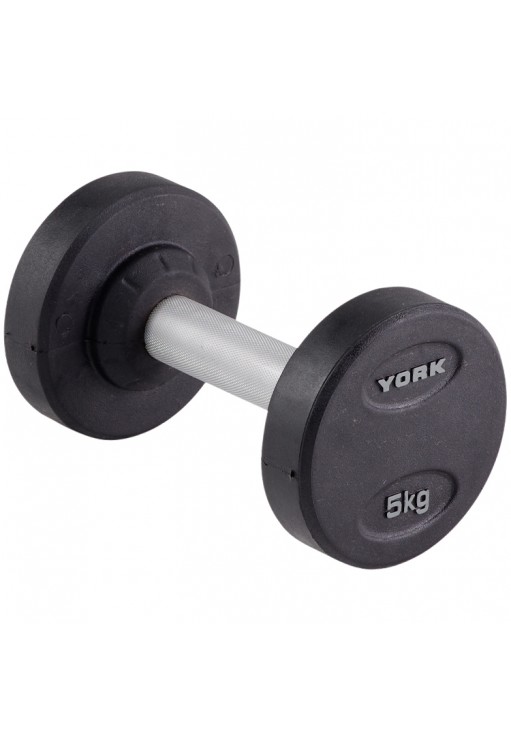 Gantere 5 kg YORK Pro-Style Rubber Dumbbell