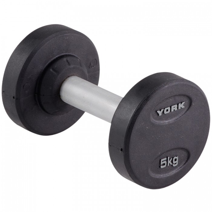 Gantere 5 kg YORK Pro-Style Rubber Dumbbell 26701
