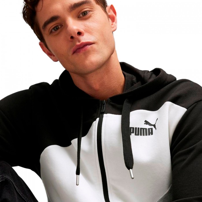 Толстовка Puma POWER Colorblock Full-Zip Hoodie TR 67893401 - изображение №5