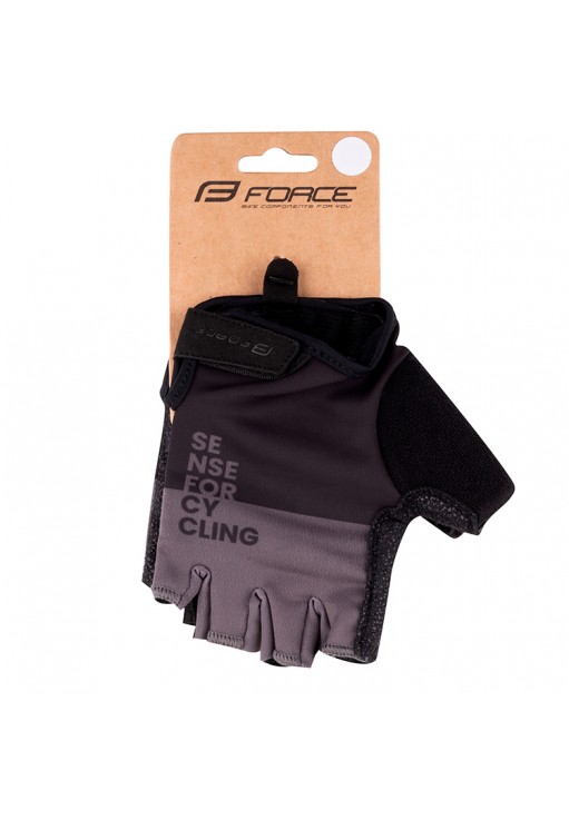 Велоперчатки с короткими пальцами Force Fine