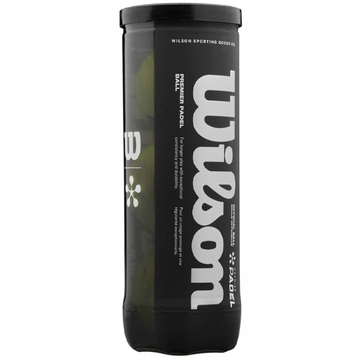 Набор мячей для падел-тенниса 3 шт Wilson PREMIER PADEL 3 BALL CAN WR8908401001 Набор мячей для падел-тенниса 3 шт Wilson PREMIER PADEL 3 BALL CAN WR8908401001