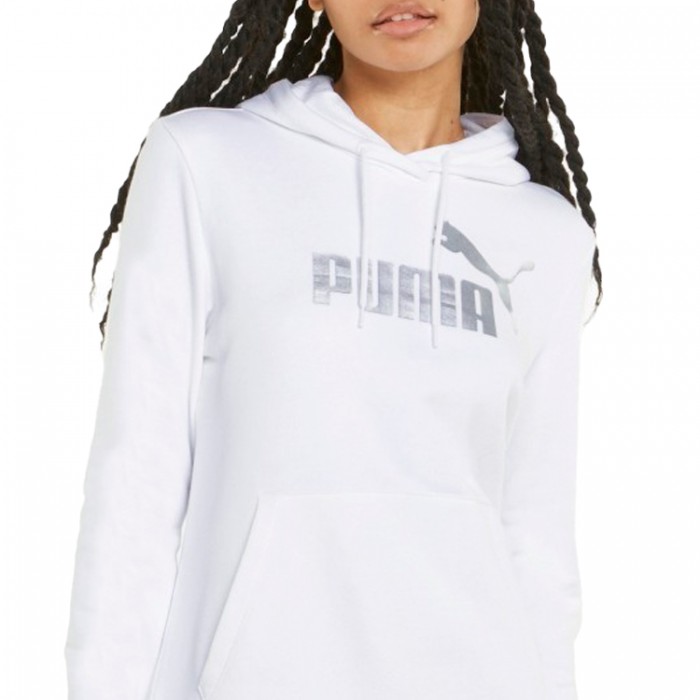 Толстовка Puma ESS+ Metallic Logo Hoodie TR 84909602 - изображение №4