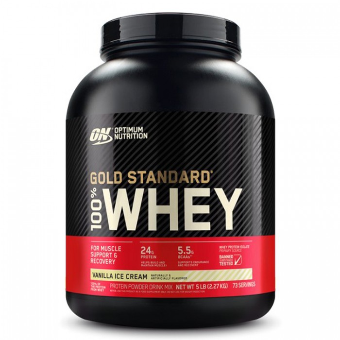 Сывороточный протеин Optimum Nutrition ON 100% WHEY GOLD VAN ICE CREAM 5LB 1063404 - изображение №2