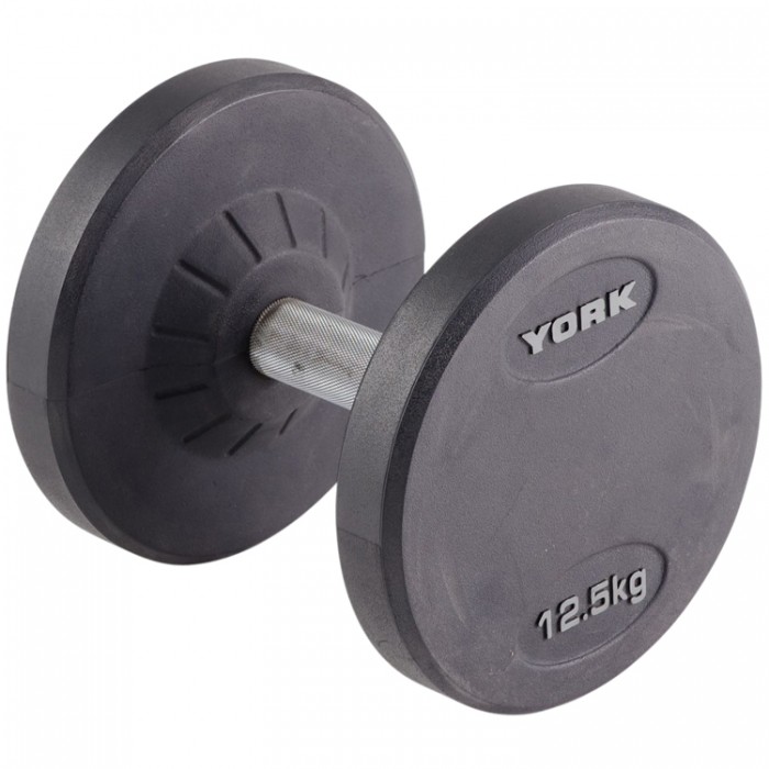 Гантель 12.5 кг YORK Pro-Style Rubber Dumbbell 26704