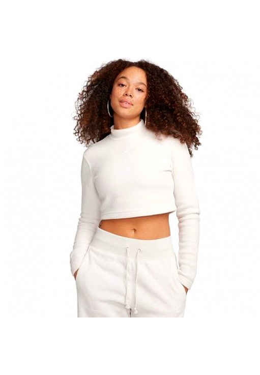 Hanorac Nike W NSW PHNX PLSH LS CROP TOP