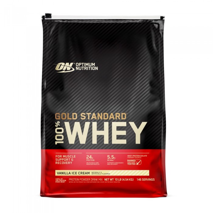 Proteine din zer Optimum Nutrition ON 100% WHEY GOLD VAN ICE CREAM 10LB 1063405 - imagine №2