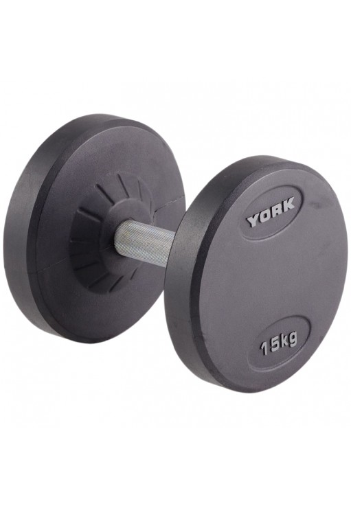 Гантель 15 кг YORK Pro-Style Rubber Dumbbell