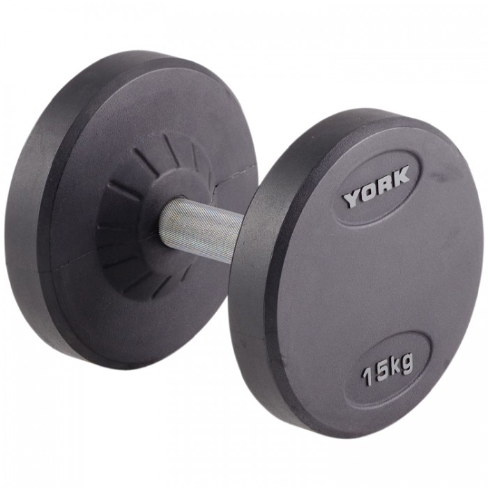 Гантель 15 кг YORK Pro-Style Rubber Dumbbell 26705