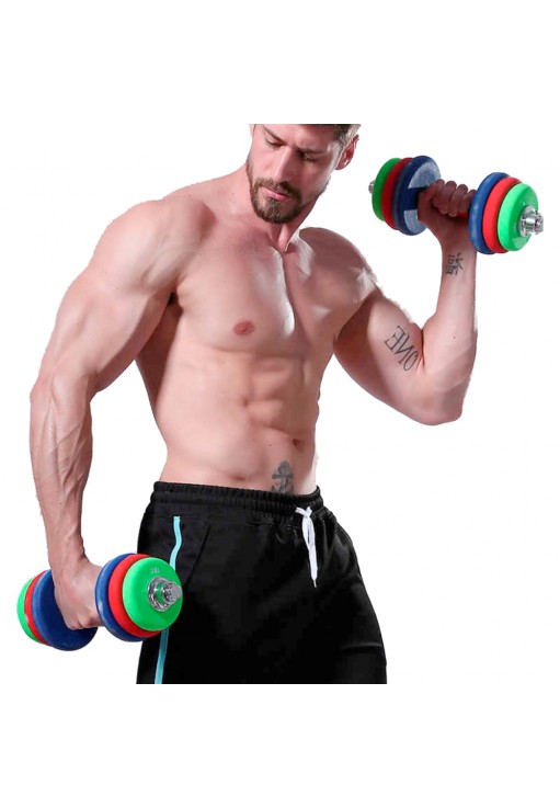 Набор гантели и гриф LINUO dumbbell-05