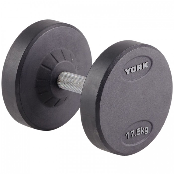 Гантель 17.5 кг YORK Pro-Style Rubber Dumbbell 26706