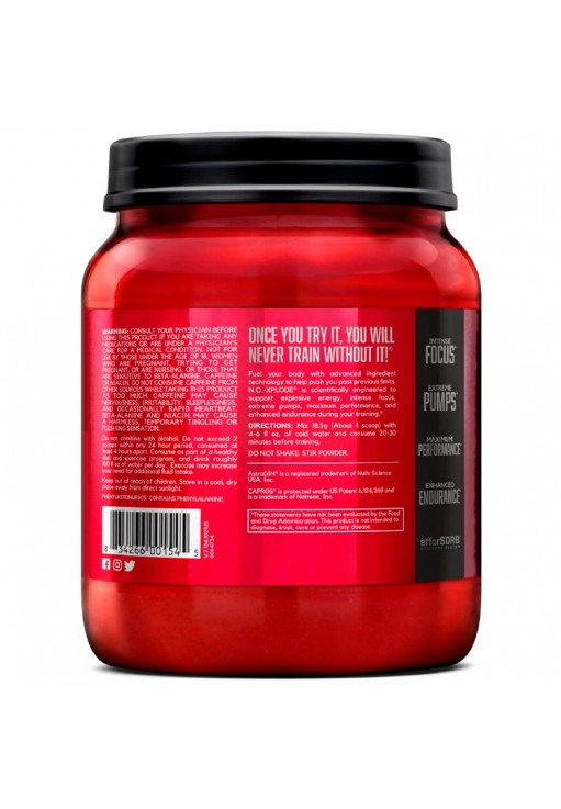 Предтренировочный комплекс BSN No Xplode Legendary Pre-Workout Blue Raspberry 2.45lb