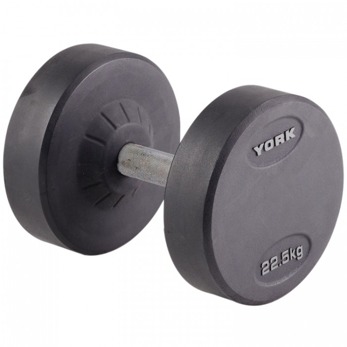 Гантель 22.5 кг YORK Pro-Style Rubber Dumbbell 26708