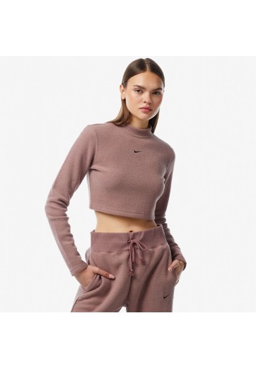Hanorac Nike W NSW PHNX PLSH LS CROP TOP