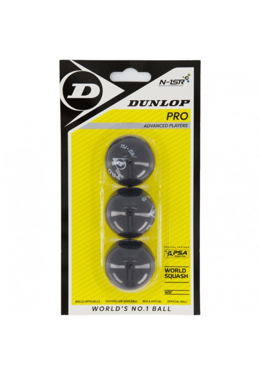 Набор мячей для сквоша 3 шт Dunlop Pro 2 dots 3B