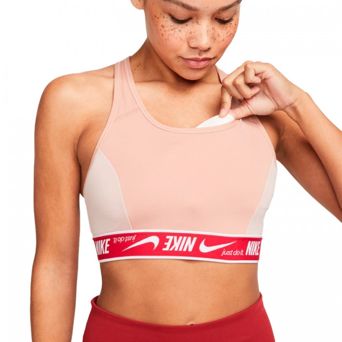 Спортивное бра Nike W NK DF SWSH LOGO BRA DM0562-609 - изображение №4