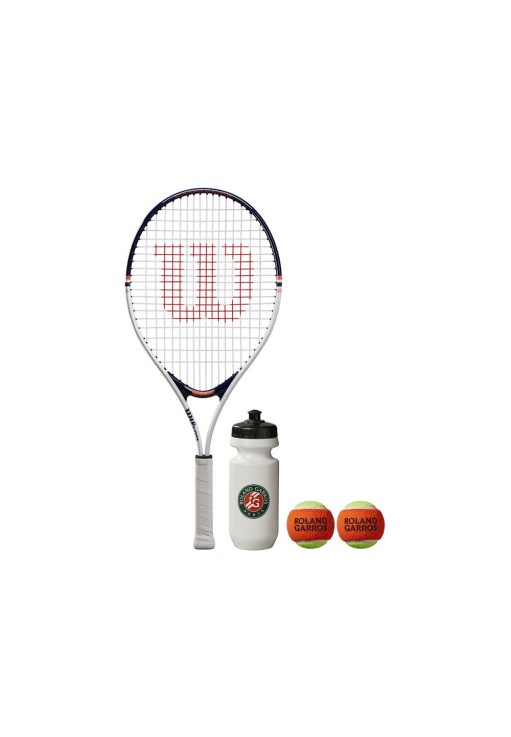 Набор ракетка + 2 мяча + бутылка для тенниса Wilson ROLAND GARROS ELITE KIT 25