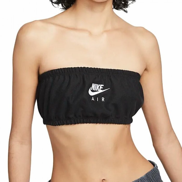 Bra sportive Nike W NSW AIR PIQUE TOP BANDEAU DM6460-010 - imagine №6