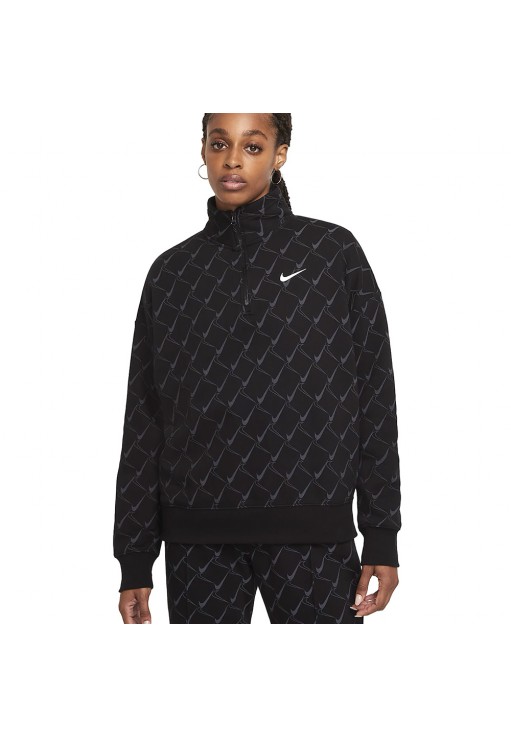 Толстовка Nike W NSW TREND QZ FLC AOP SWOOSH