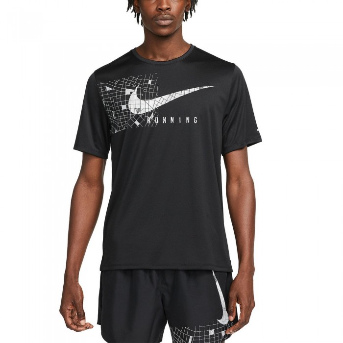Футболка Nike M NK DF UV MILER RUNDVN SS GFX DQ6491-010 - 2
