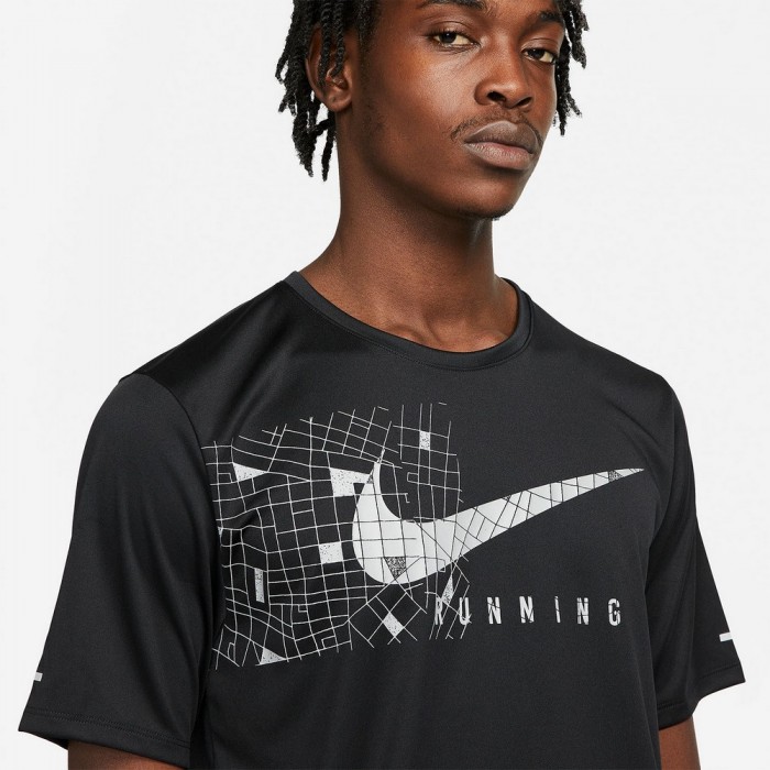 Футболка Nike M NK DF UV MILER RUNDVN SS GFX DQ6491-010 - 3