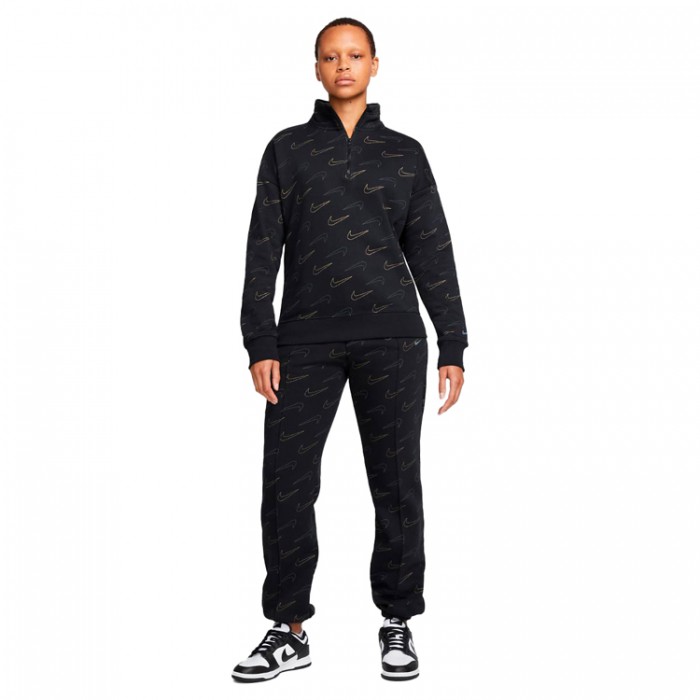 Толстовка Nike W NSW FLC TREND QZ AOP DR8918-010 - 4