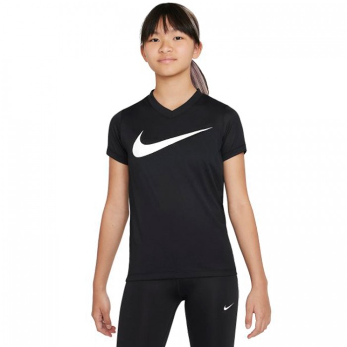 Футболка Nike G NK DF TEE rLEG VNECK SWOOSH DX3430-010 - изображение №4