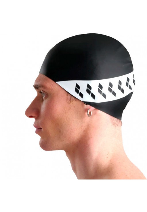 Силиконовая шапочка для плавания Arena ICONS TEAM STRIPE CAP