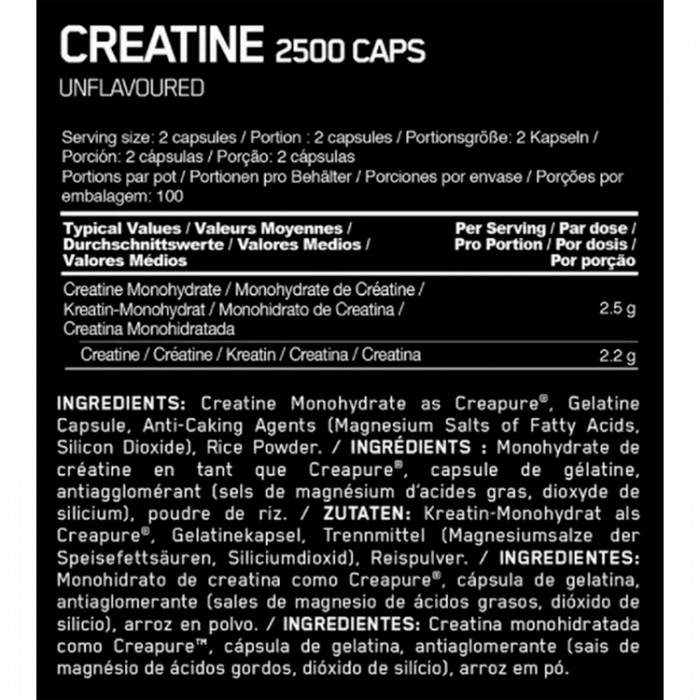 Creatin Optimum Nutrition ON CREATINE 2500 300CT CAPS 929913 - imagine №3