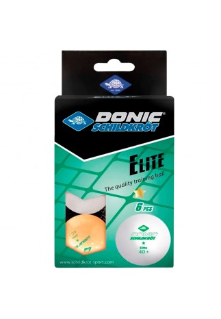 Набор мячей для настольного тенниса 6шт Donic Elite 1 Star 40+