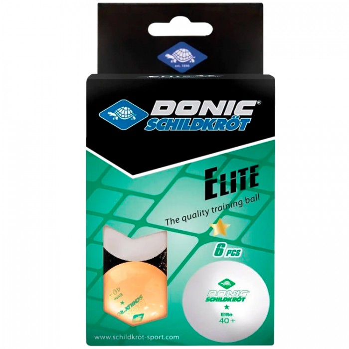 Набор мячей для настольного тенниса 6шт Donic Elite 1 Star 40+ 608511