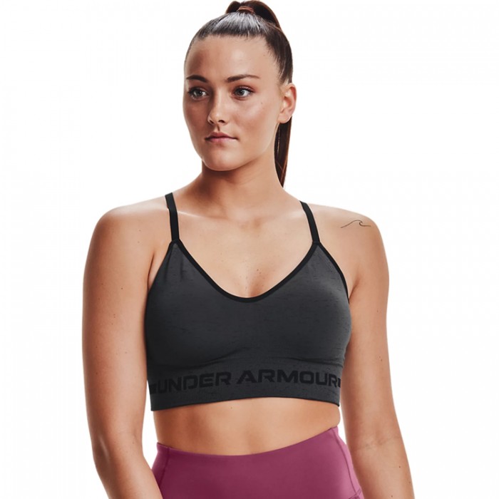 Спортивное бра Under Armour UA SEAMLESS LOW LONG HTR BRA 1357232-012 - изображение №3