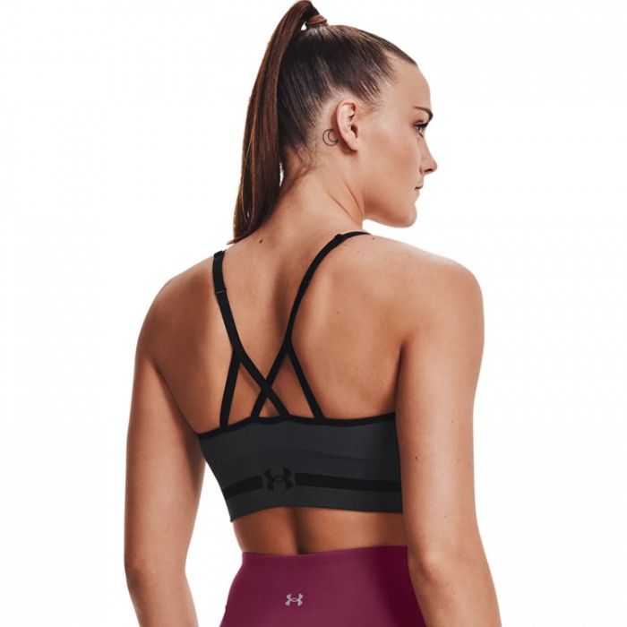 Спортивное бра Under Armour UA SEAMLESS LOW LONG HTR BRA 1357232-012 - изображение №4