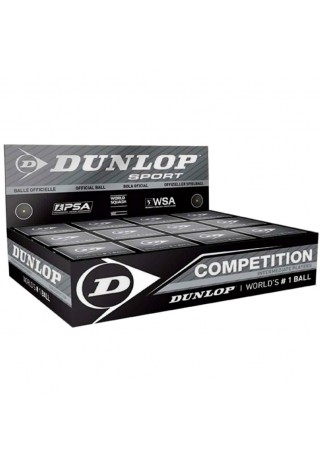 Set mingi p/u squash 12 buc Dunlop Competition 1