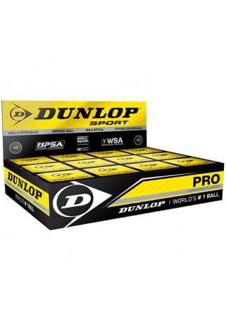 Set mingi p/u squash 12 buc Dunlop Pro 2