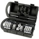 Gantera p/set 20 kg YORK Black Cast Iron Dumbbell Spinlock in PVC case 25013 - 2