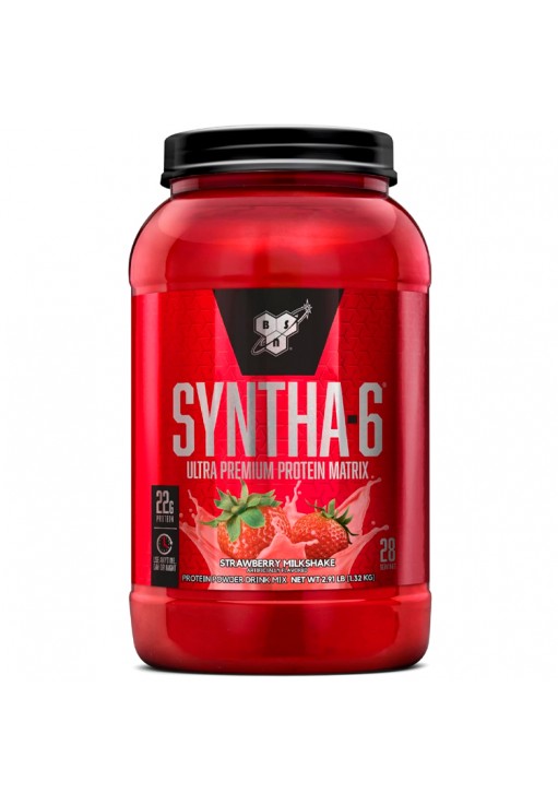 Proteine din zer BSN SYNTHA-6 Ultra Premium Protein Matrix, Strawberry Milkshake 2.91lb