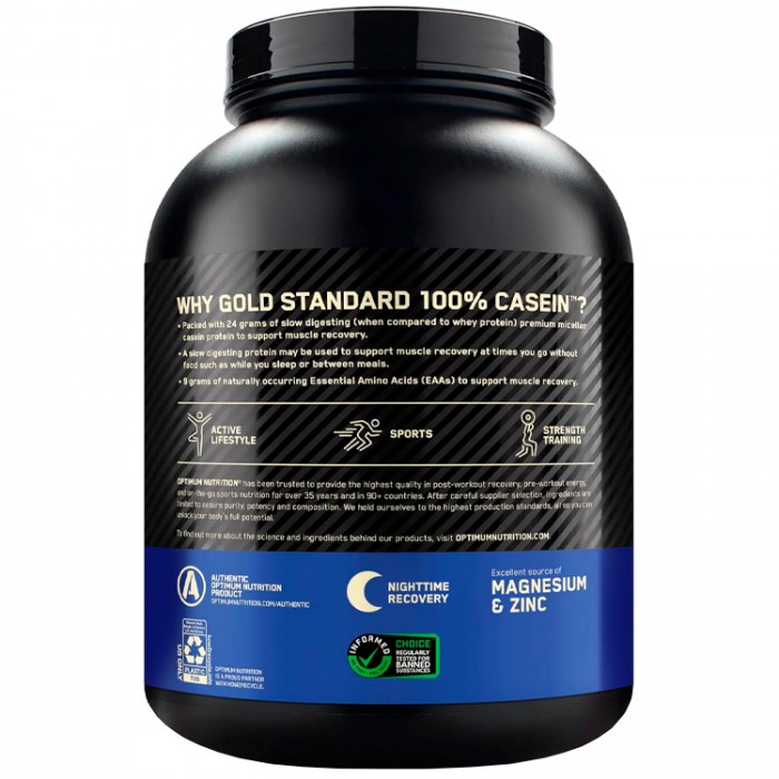 Cazeina Optimum Nutrition Gold Standard 100% CASEIN, Cookies & Cream 3.85lb 1116315 - 3